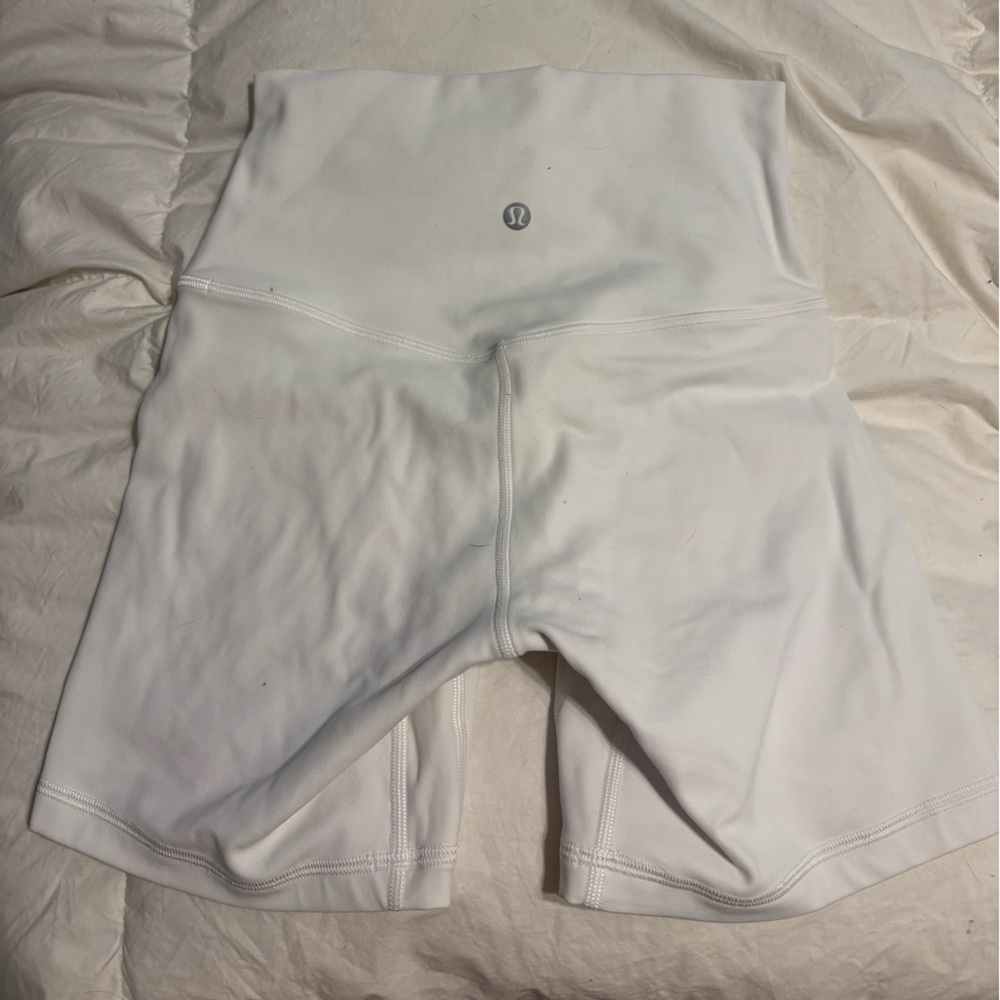 White Lululemon Align Shorts